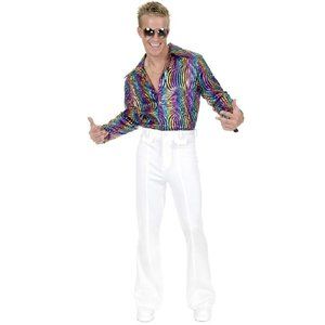 NEW Charades Men's Waist 37" White Disco Pants Saturday Night Fever Tony Manero